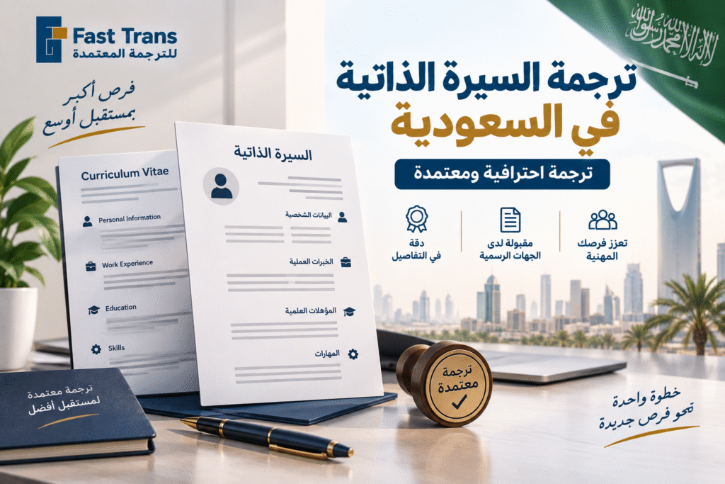 ترجمة السيرة الذاتية في السعودية | ترجمة احترافية ومعتمدة 1 image 6
