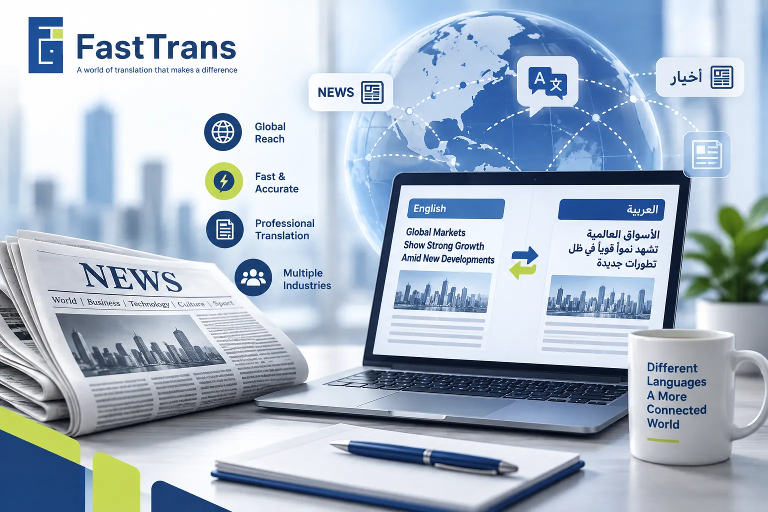 ترجمة الأخبار