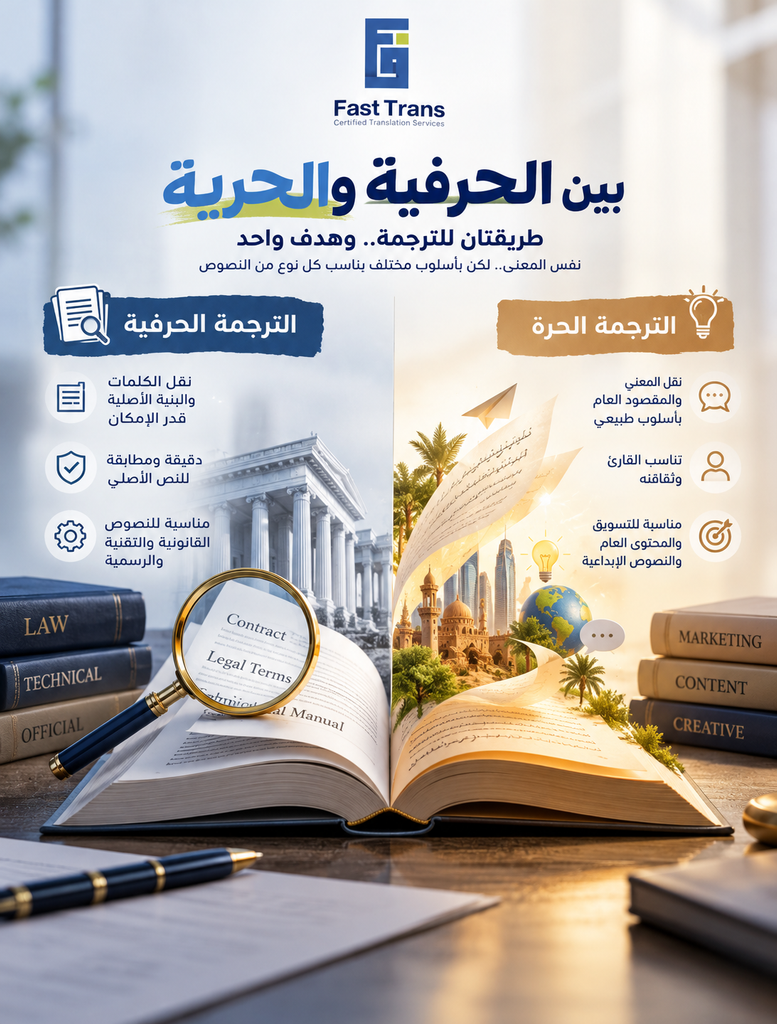 الفرق بين الترجمة الحرفية والترجمة الحرة في السعودية - المفهوم والاستخدامات ومعايير الاختيار 1 image 84